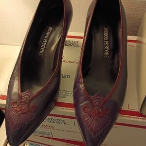 Purple Leather Heels